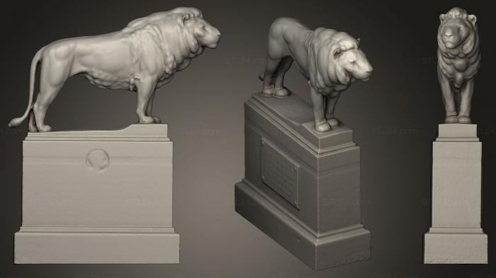 Статуэтки львы тигры сфинксы (Лью Август Галл, STKL_0137) 3D модель для ЧПУ станка